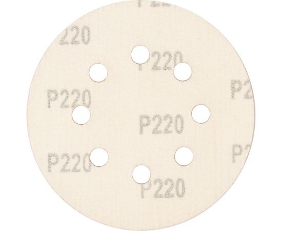 Круг абразивный перфорированный на ворсовой подложке под липучку 5 шт, 125 мм, P220 СИБРТЕХ 738097 – изображение 3