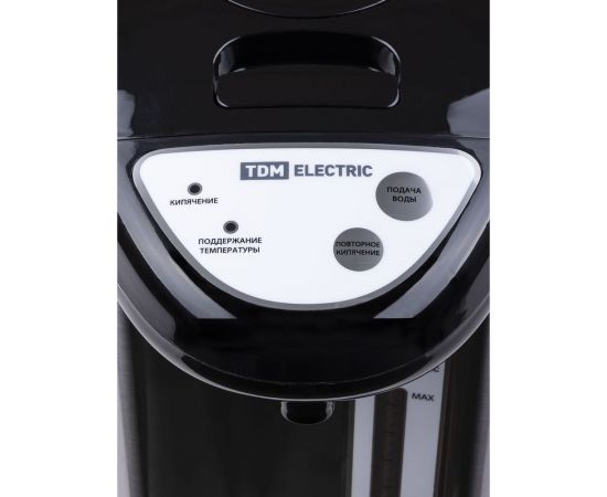 Термопот TDM Термо 1 металл, 4 л, 3 способа подачи воды, 750 Вт, стальной SQ4002-0001 – изображение 5