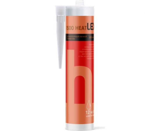 Печной герметик LEX HEAT 1500 0.28 л, черный 30860225P 
