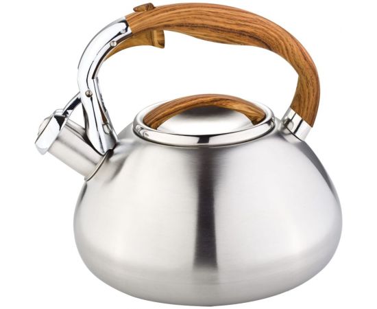 Металлический чайник Rainstahl со свистком 3 л RS\WK - 7602-30/4 цвета ручек, 3-х шаговое капсульное дно х12 7602-30RS\WK 