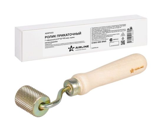 Прикаточный Г-образный ролик Airline оцинкованный металл, дерево ADRP003 