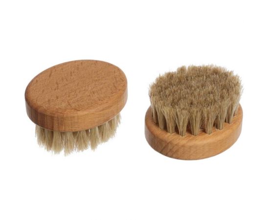 Щётка для чистки корнеплодов/овощей YOZHIK колодка из бука, пропитанного воском, натуральный конский волос, 70x60x16 мм, 42 пучка Y/ХО/070 – изображение 2