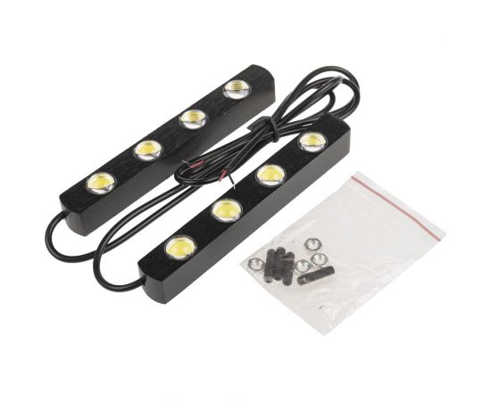 Ходовые огни SKYWAY 12V 4 4 W ~110х15х15мм 2шт S01501011 – изображение 3