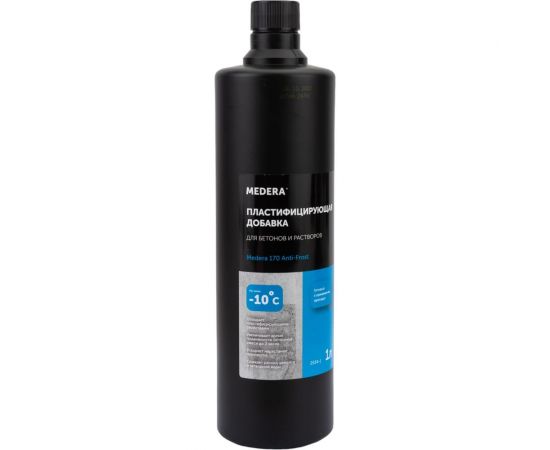 Антиморозная добавка для бетонов и растворов Medera Пластификатор 170 Anti-Frost для придания пластичности, для работ при t не ниже -10 градусов, 1 л 2034-1 – изображение 4