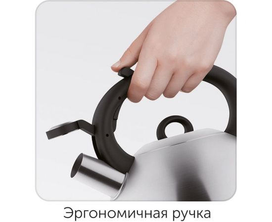 Чайник для всех плит NADOBA BERNA со свистком, 3 л 731102 – изображение 6