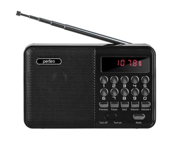 Радиоприемник цифровой Perfeo PALM черный 30012772 