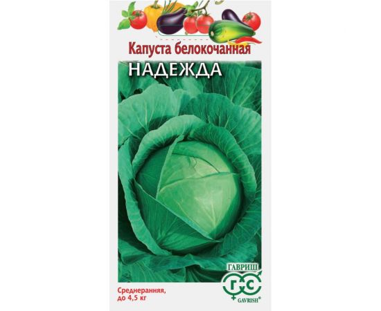 Семена капусты Гавриш белокочанная Надежда 0,1 г, для квашения 1071856489 