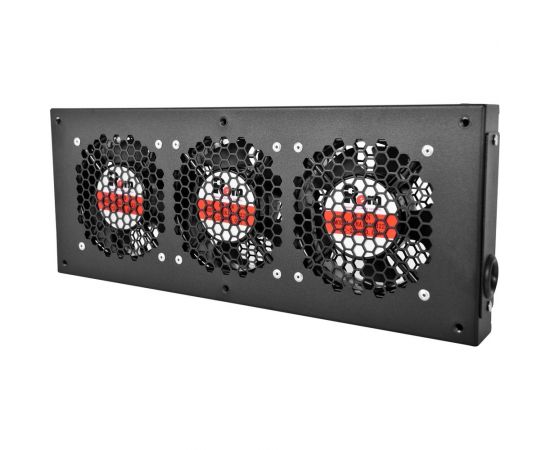 Вентиляторный модуль ЦМО Rem R-FAN, 230V, 45х432х195, вентиляторов: 3, 130 дБ, чёрный R-FAN-3J-9005 