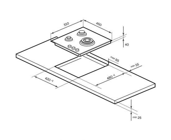 Встраиваемая варочная панель Lex GVG 430 BL CHAO000189 – изображение 11