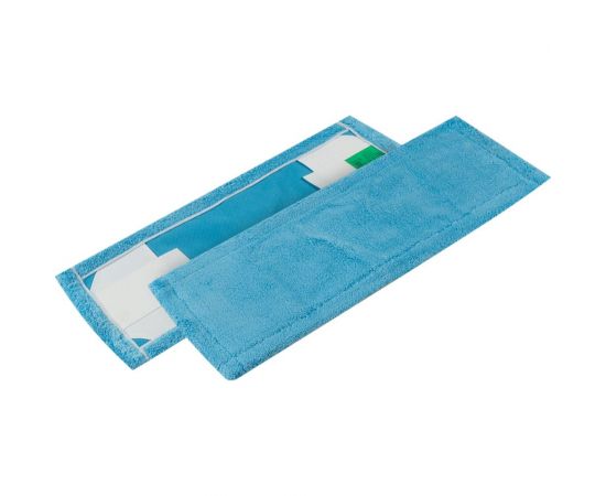 Плоский моп NV микрофибра, 40 см, синий, крепление карман и ухо MF-M-40-B/C – изображение 2