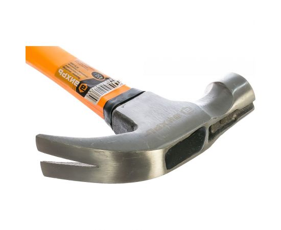 Молоток - гвоздодёр, 450 г, фибергласовая двухкомпонентная ручка, с магнитом Вихрь 73/6/8/8 – изображение 2