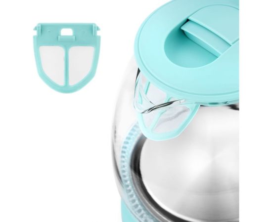 Чайник KITFORT мощность 900-1100 Вт емкость 1 л голубой КТ-653-1 – изображение 3