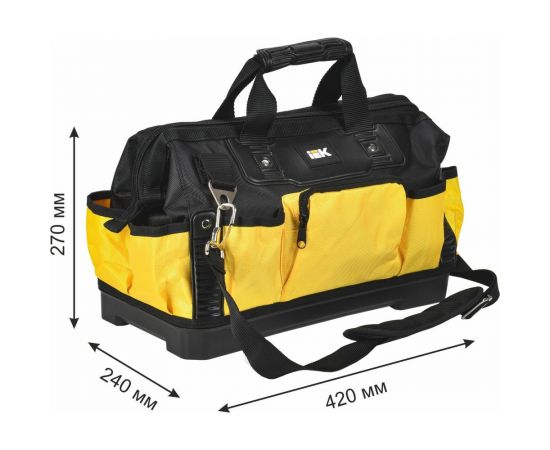 Сумка монтажника IEK bg-02 Arma2l 5 с пластиковым дном A2L5-BG12-02-K02 – изображение 3
