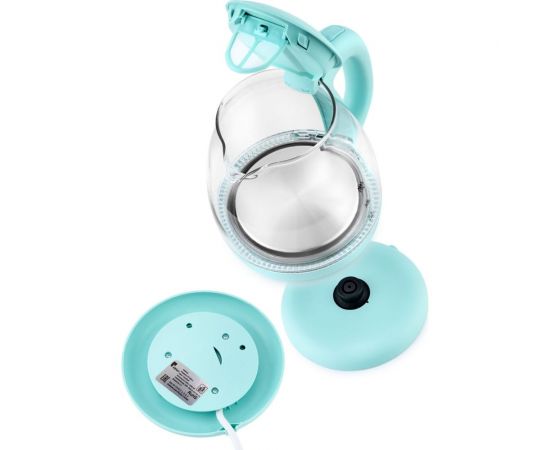 Чайник KITFORT мощность 900-1100 Вт емкость 1 л голубой КТ-653-1 – изображение 4