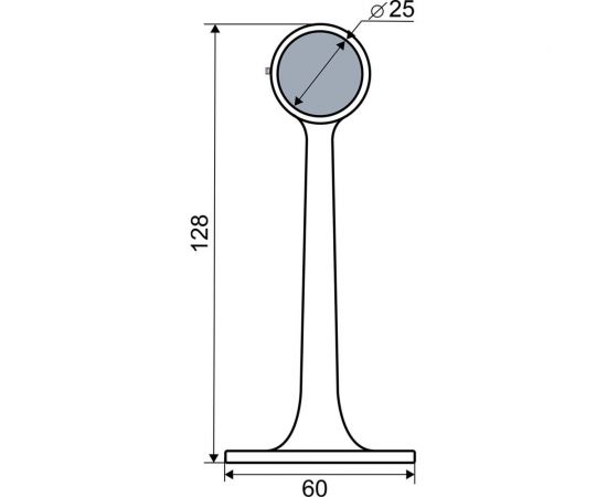 Крепление трубы к стене Palladium торцевое, усиленное JF-50 CP BH 115846 – изображение 4