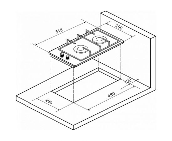 Газовая варочная поверхность Monsher MHG 33 X 75918 – изображение 4