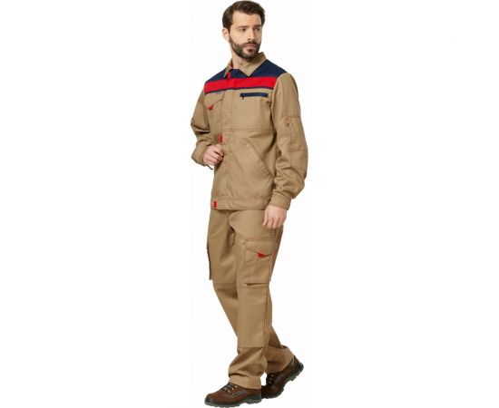 Куртка Эксперт Спецодежда Рольф 1 бежевый/темно-синий/красный, р. 56-58, рост 182-188 6446000047999 – изображение 4