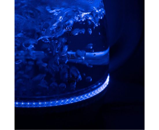 Чайник KITFORT мощность 900-1100 Вт емкость 1 л голубой КТ-653-1 – изображение 5