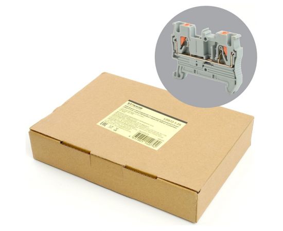 2-проводной проходной пружинный зажим STEKKER зни - 2,5 ,jxb pt 2,5, серый ld572-1-25, 100шт в упаковке 49241 – изображение 6