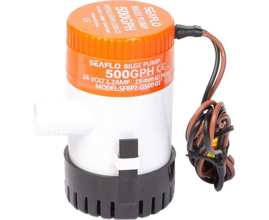 Водооткачивающая трюмная помпа SeaFlo 500 галлон/час, патрубок 19 мм, 24V SFBP2-G500-01 