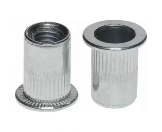 Гайка заклепка Мир крепежа стандартный борт, М6, 0,5-3, с насечкой, А2, 250 шт. УТ000017056 