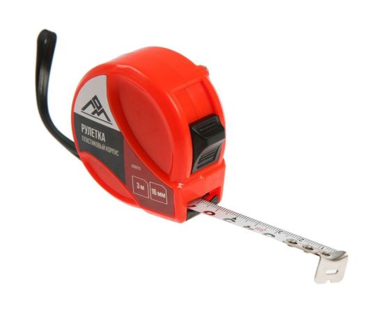 Рулетка ЛОМ пластиковый корпус, 3 м, 16 мм 9398715 