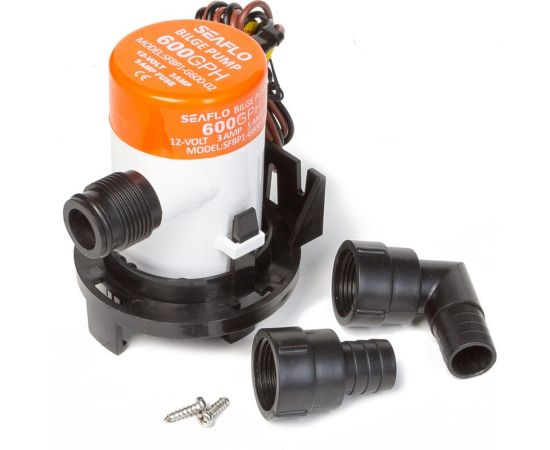 Водооткачивающая трюмная помпа SeaFlo 600 галлон/час, патрубок 19 мм, 12V SFBP1-G600-02 