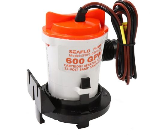 Водооткачивающая трюмная помпа SeaFlo 600 галлон/час, патрубок 19 мм, 12V SFBP1-G600-03 