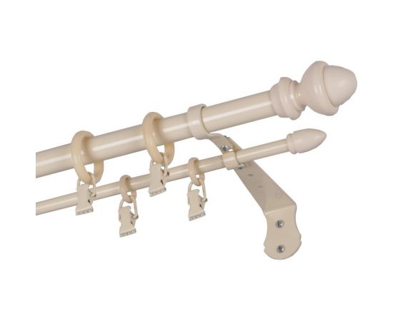 Двухрядный карниз Арт-Декор D20 D10 бежевый 250 см металл CLASSIC составной 4620748740189 