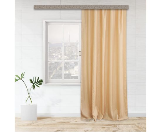 Портьерная штора witerra жаккард бамбук однотонный jyp111 золото 135x260 см 1 шт 100708 