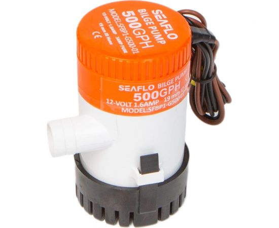 Водооткачивающая трюмная помпа SeaFlo 500 галлон/час, патрубок 19 мм, 12V SFBP1-G500-01 