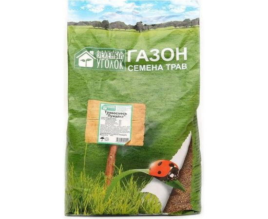 Семена газона Зеленый уголок травосмесь Лужайка, 10 кг 4660001291119 