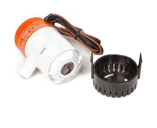 Водооткачивающая трюмная помпа SeaFlo 500 галлон/час, патрубок 19 мм, 12V SFBP1-G500-01 – изображение 2