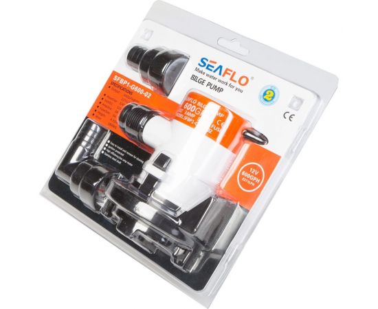 Водооткачивающая трюмная помпа SeaFlo 600 галлон/час, патрубок 19 мм, 12V SFBP1-G600-02 – изображение 2