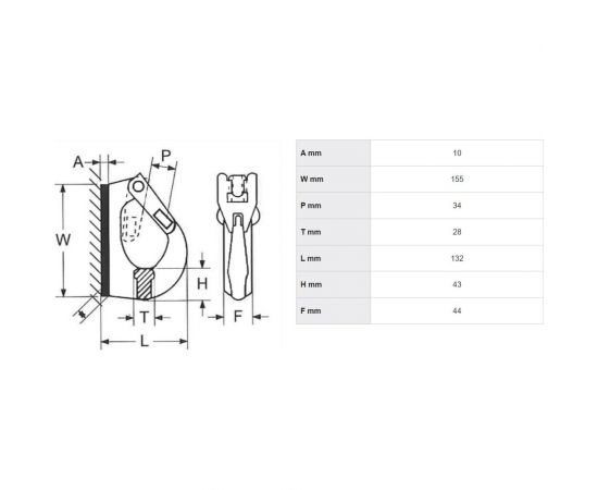Крюк привариваемый 5.0 т Haklift KAKO05 – изображение 2