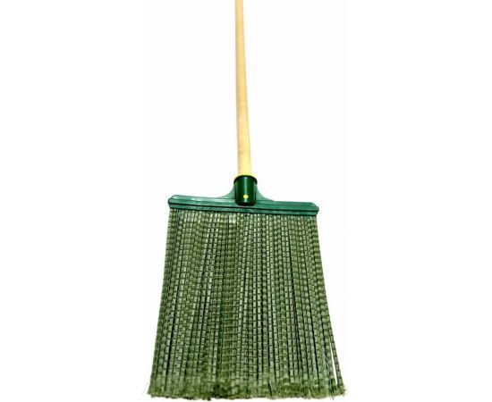 Метла Berhau плоская, 270x260мм., полипропиленовая, распушенная, с черенком 101914 – изображение 2