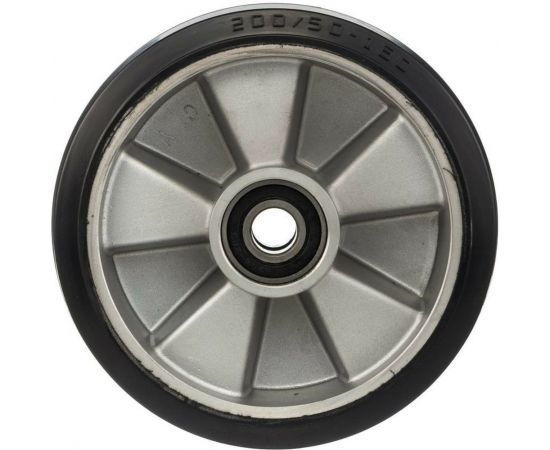 Колесо под гидроузел (200 мм; 280 кг; резина/алюминий; под ось 20 мм) Стелла-Техник 200R – изображение 3