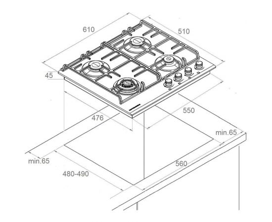 Варочная поверхность KUPPERSBERG FG 62 GR 6636 – изображение 7