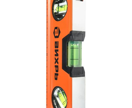 Алюминиевый уровень Вихрь Усиленный 400 мм, 3 глазка / 1 зеркальный, 2 компонентные рукоятки 73/11/4/9 – изображение 8