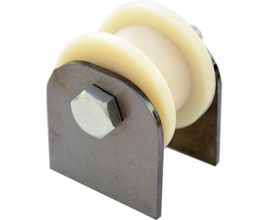 Ролик Rolik-Opt капролон, d.50 мм, под профильную трубу 20х20 мм, на пластинах К2527 