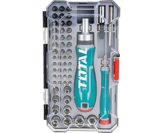 Набор бит с трещоточной отверткой TOTAL 55шт TACSD30556 