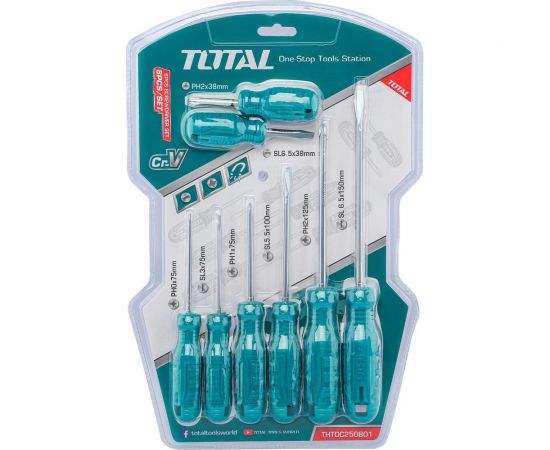Набор отверток TOTAL 8 шт THTDC250801 
