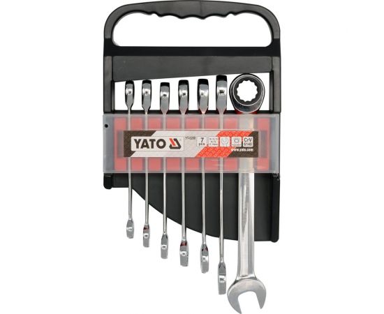 Набор комбинированных ключей с трещоткой YATO 7пр YT-0208 