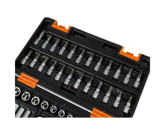 Набор инструментов 1/4 дюйма, CrV, пластиковый кейс 57 предмета Вихрь 73/6/7/2 – изображение 11