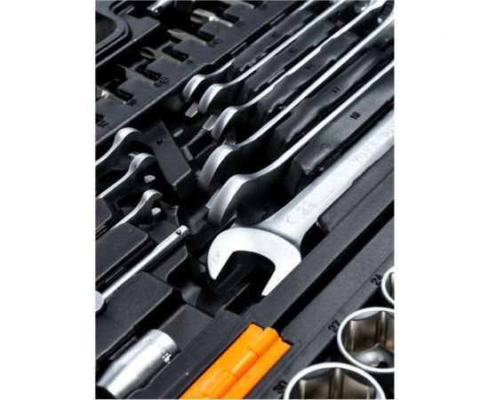 Набор инструментов 1/2, 1/4 дюйма, CrV, пластиковый кейс 82 предмета Вихрь 73/6/7/3 – изображение 11