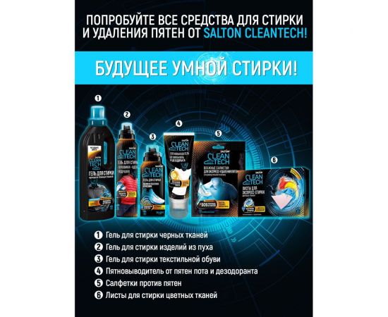 Листы для экспресс-стирки цветных тканей SALTON CleanTech с Летучей 12 20 шт SS021 – изображение 12