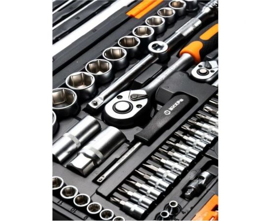 Набор инструментов 1/2, 1/4 дюйма, CrV, пластиковый кейс 82 предмета Вихрь 73/6/7/3 – изображение 13