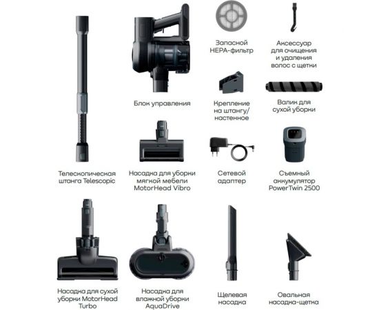 Вертикальный беспроводной пылесос Remez multiclick pro aqua RMVC-534 ЦБ-00000585 – изображение 15