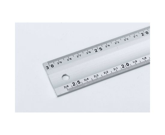 Линейка ALUKOMTOOLS алюминиевая строительная односторонняя - 30 см 211551300S – изображение 2