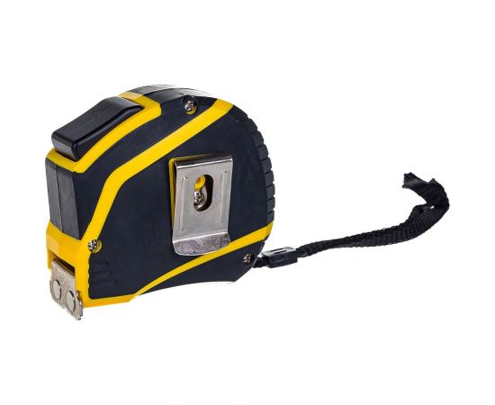 Рулетка BIBER QUADRO STOPPER автофиксация, нейлоновое покрытие, серия Профи, 5мх25мм тов-196537 – изображение 2